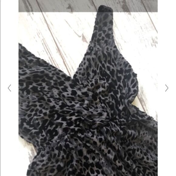 H&M Black Leopard Print Lightweight Tank Dress - Picture 8 of 11